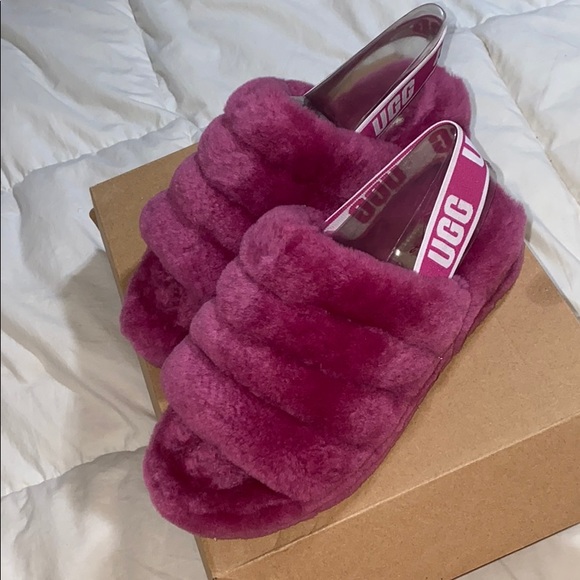UGG Shoes - Ugg Fluff Yeah Women Slide (Fushia) Sz US 6